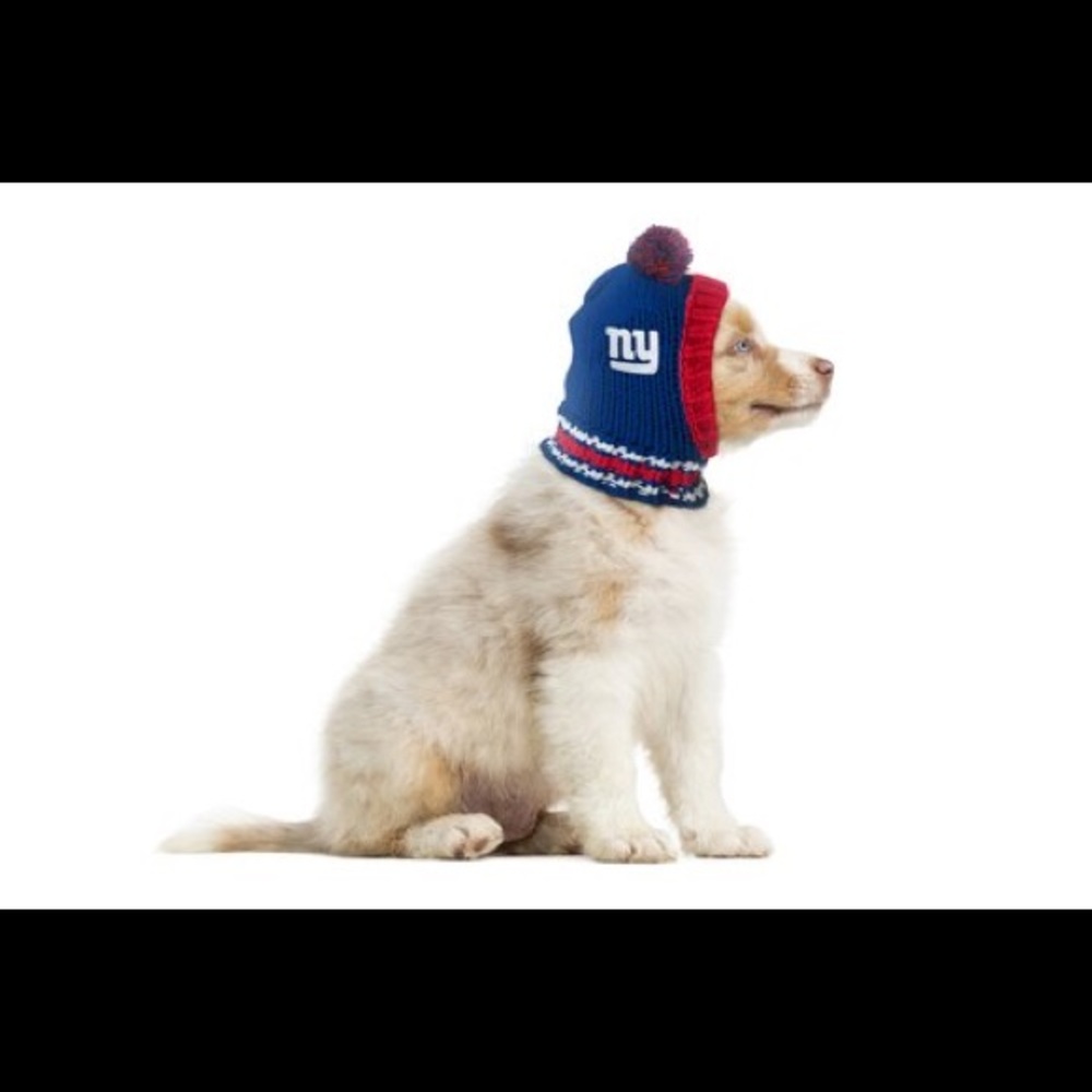 New York Giants NFL Dog Knit Winter Ski Hat